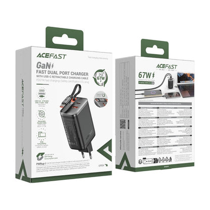 Acefast Fast Wall Charger A111 PD67W (USB-A + USB-C + USB-C cable) EU