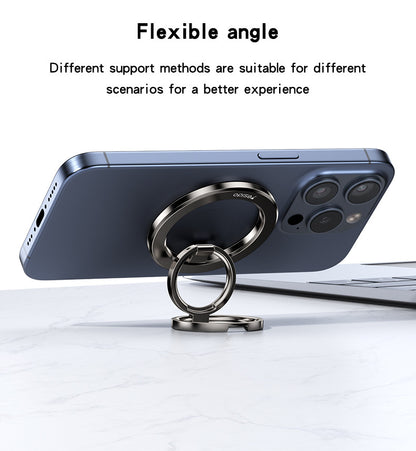 Yesido C206 Zinc Alloy 180 Degree Dlip And Fold Built-in N52 Double Ring Metal Folding Ring Phone Holder