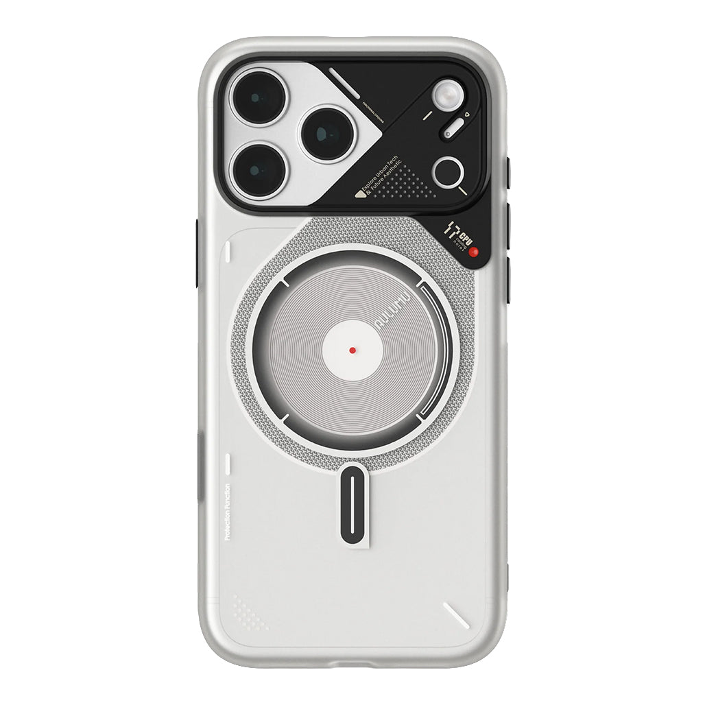 Aulumu A17 Frosted Case for iPhone 17 Pro / 17 Pro Max - Translucent Gray | Subtle Glow-in-the -Dark | MagSafe
