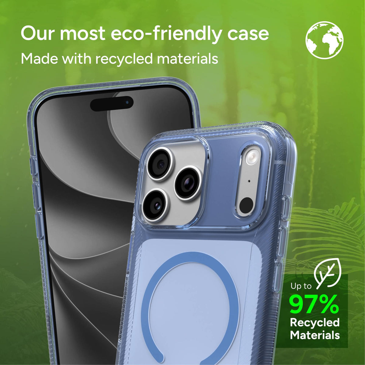 Zagg Luxe Snap For iPhone 18 Pro/18 Pro Max and iPhone 17 Pro/17 Pro Max - Blue Aurora Tinted