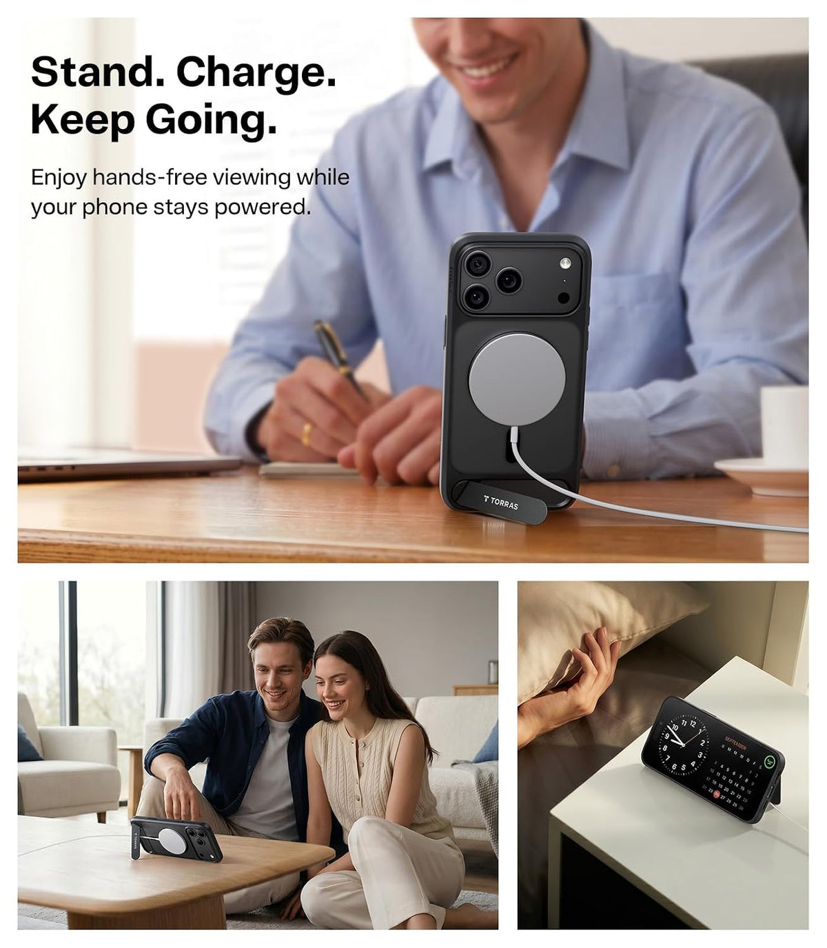 TORRAS Ostand L1 for iPhone 18 Pro/Pro Max Case - Black