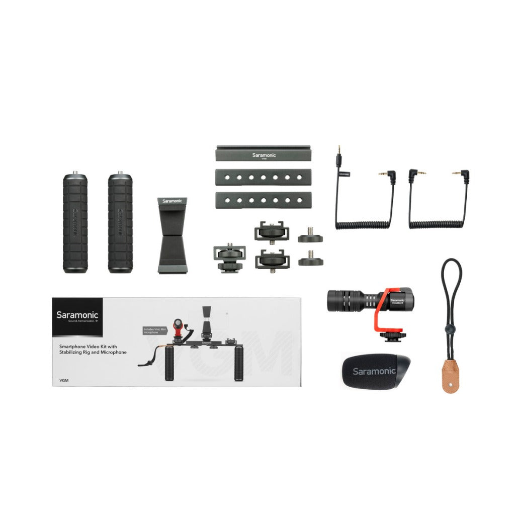 Saramonic VGM Smartphone / Camera Vlogging & Video Kit w/ Stabilizing Grips, Accessory Mounts & Vmic Mini Mic