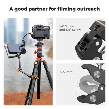 K&F 11-Inch Magic Arm with Super Clamp - 11-Inch