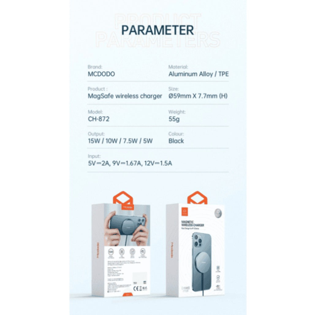 MCDODO Magsafe Magnetic Wireless Charger - CH-8720