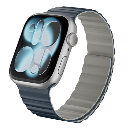 MagEasy Skin Duo Reversible Silicone Magnetic Apple Watch Band Compatible with 40mm to 49mm