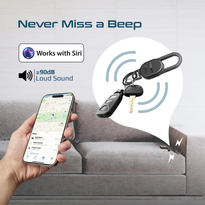 Promate TagChain Smart Carabiner Keychain with Apple Find My Precision Locator