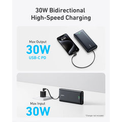 Anker Nano Power Bank 20000mAh 30W Built-In USB-C Cable - A1387H11