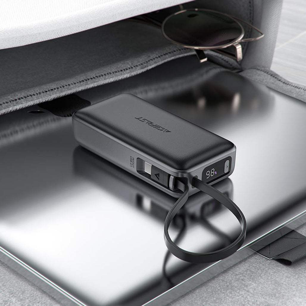 ACEFAST PD30W Fast Charge Power Bank 10000mAh Capacity with Dual USB-C Ports and LED Display - M7