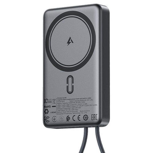 ACEFAST 22.5W MagSafe Wireless Power Bank 10000mAh Capacity with Built-in USB-C Cable - M18
