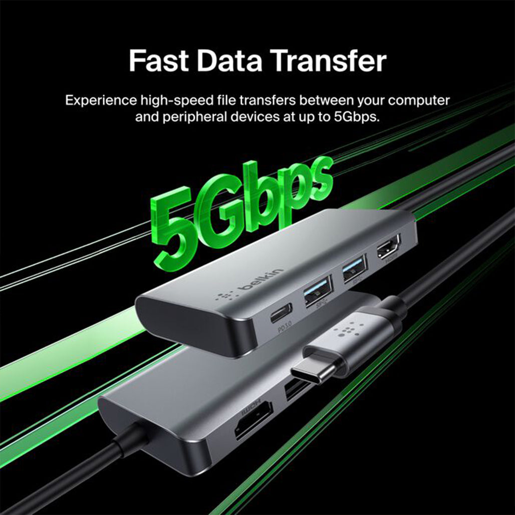 Belkin Connect USB-C 4-in-1 Multiport Adapter - AVC006BTSGY