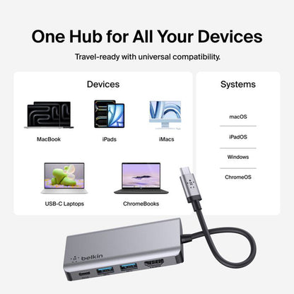 Belkin Connect USB-C 4-in-1 Multiport Adapter - AVC006BTSGY