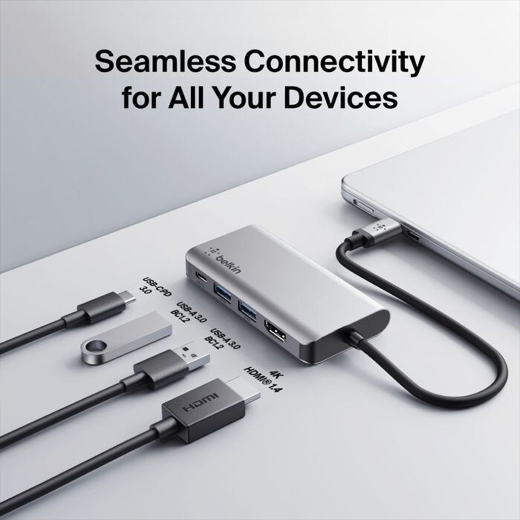 Belkin Connect USB-C 4-in-1 Multiport Adapter - AVC006BTSGY