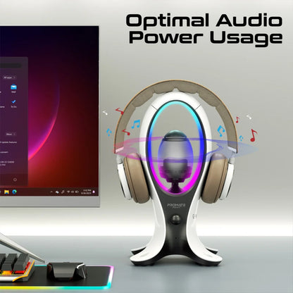 Promate Alpha-X - Dynamic High Fidelity Dual Mode RGB Speaker w/ Headphone Stand & USB Hub