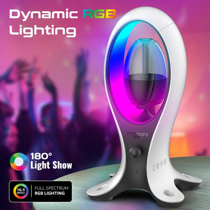 Promate Alpha-X - Dynamic High Fidelity Dual Mode RGB Speaker w/ Headphone Stand & USB Hub