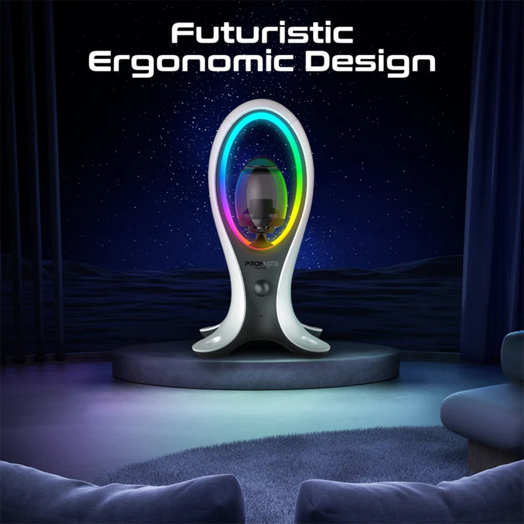 Promate Alpha-X - Dynamic High Fidelity Dual Mode RGB Speaker w/ Headphone Stand & USB Hub