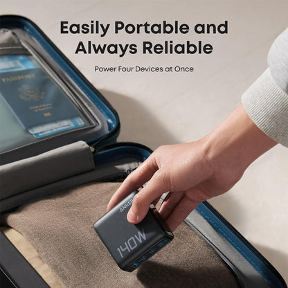 Anker Laptop Charger 140W, 4-Port, PD 3.1 with USB-C Cable