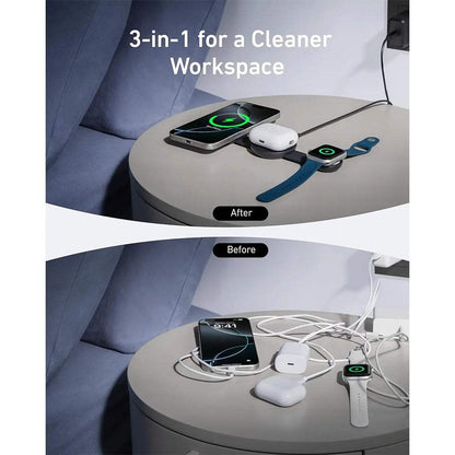 Anker MagGo 3-in-1 Foldable Charging Pad – 15W Qi2 Wireless Charger