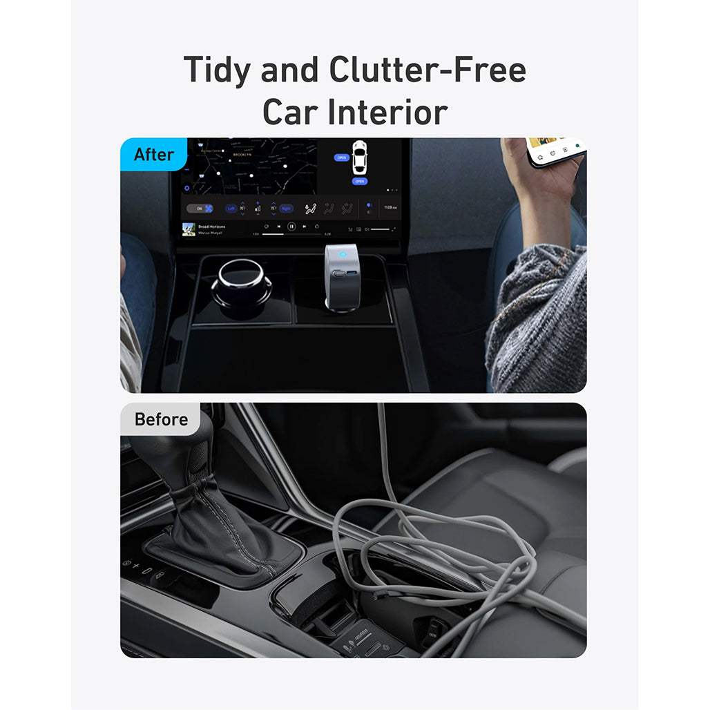 Anker Nano 75W USB-C Car Charger with Built-In Retractable Cable