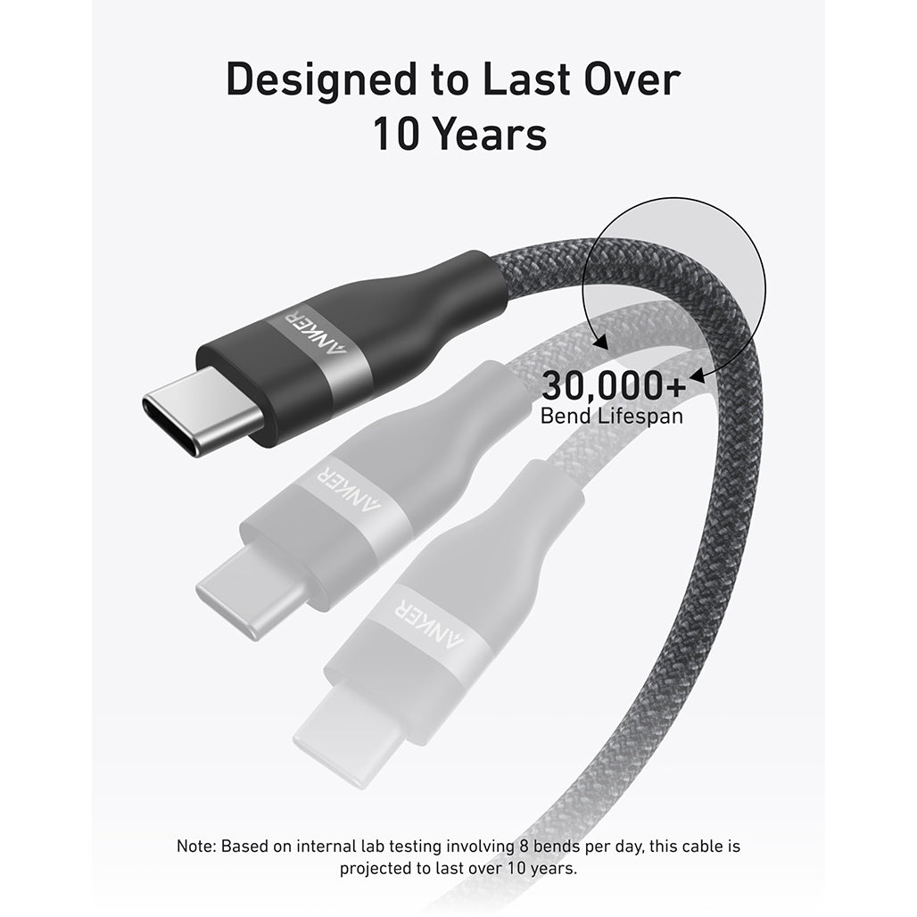 Anker USB-C to USB-C Cable (1m / 1.8m, 240W, Upcycled-Braided)