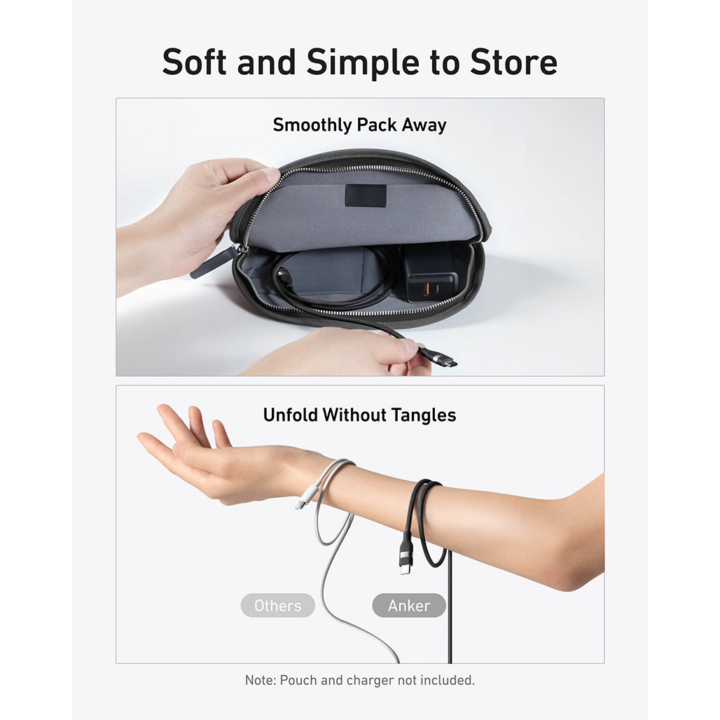 Anker USB-C to USB-C Cable (1m / 1.8m, 240W, Upcycled-Braided)