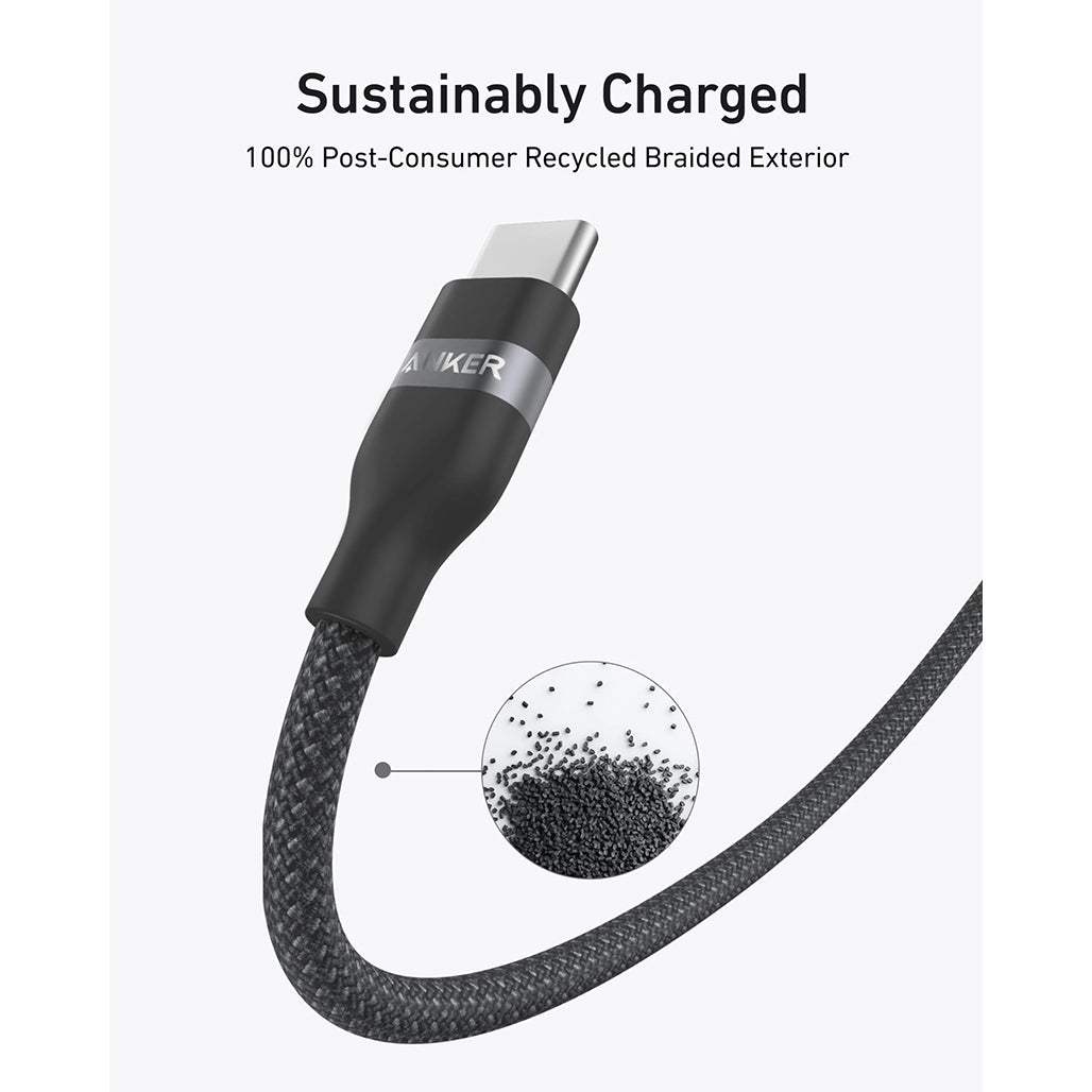 Anker USB-C to USB-C Cable 240W Upcycled-Braided Material 1.8 Meters