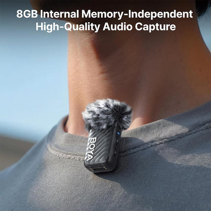 Boya BOYAMIC 2 - Upgraded 3-in-1 Compact Wireless Microphone