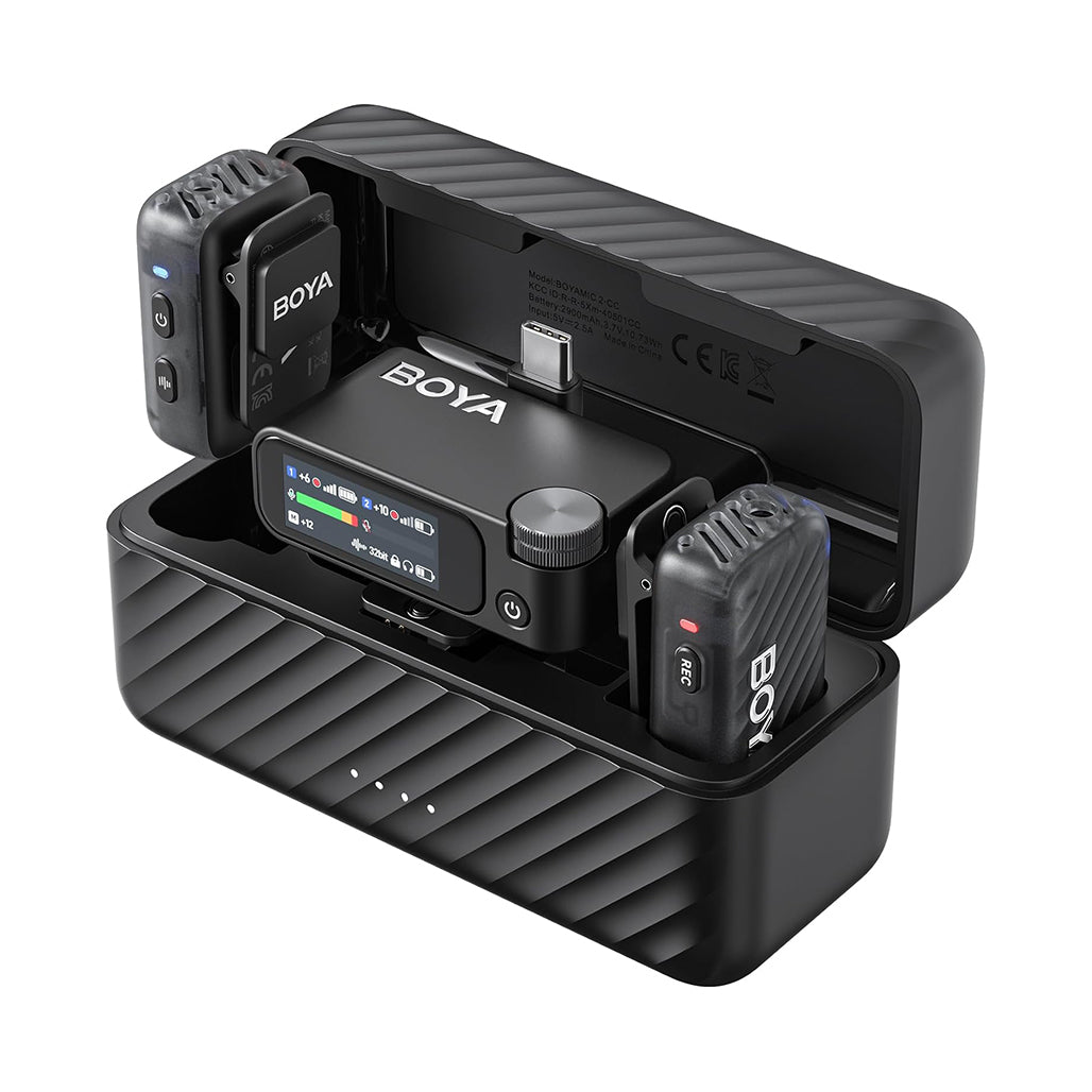 Boya BOYAMIC 2 - Upgraded 3-in-1 Compact Wireless Microphone