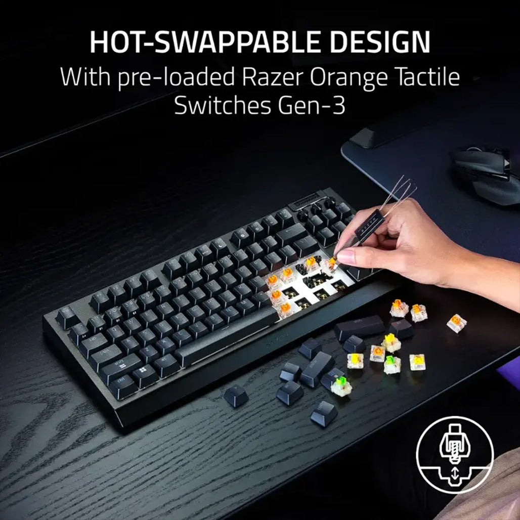 Razer BlackWidow V4 Tenkeyless HyperSpeed - Wireless Mechanical Gaming Keyboard