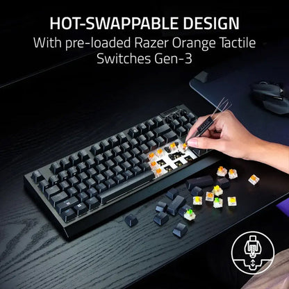 Razer BlackWidow V4 Tenkeyless HyperSpeed - Wireless Mechanical Gaming Keyboard