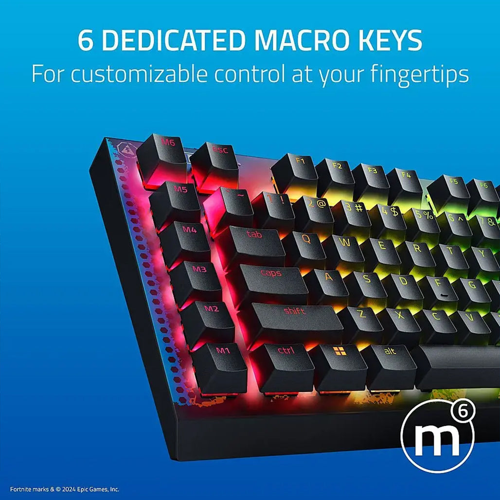 Razer BlackWidow V4 X Fortnite Edition Keyboard - Yellow Switch