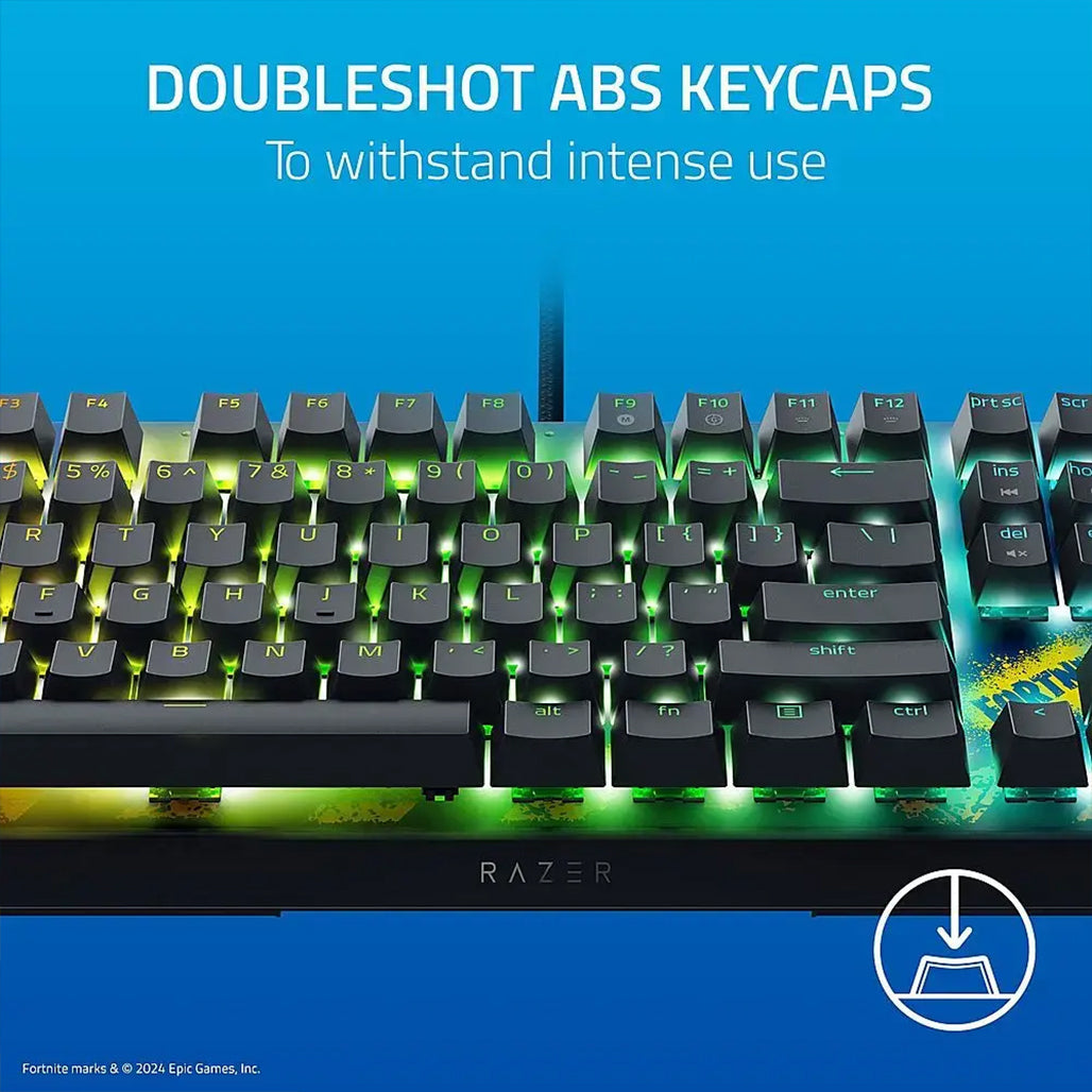 Razer BlackWidow V4 X Fortnite Edition Keyboard - Yellow Switch