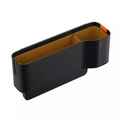 Baseus Car Seat Gap Organizer with Cup Holder – Premium PU Leather Console Storage Box for Driver & Passenger Side (Cluster Black)
