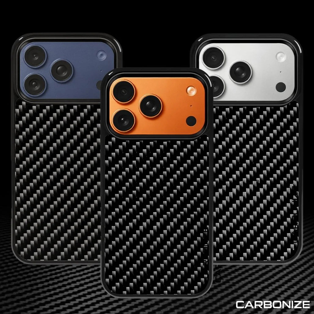 Carbonize 3K Twill Carbon Fiber Case - For iPhone 17 Pro Max / 17 Pro / iPhone Air / 16 Pro Max / 16 Pro / 16 / 15 Pro Max / 15 Pro / 15 / 14 Pro Max / 14 Pro / 14 / 13 Pro Max / 13 Pro / 13 / 12 Pro