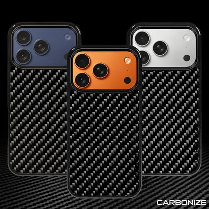 Carbonize 3K Twill Carbon Fiber Case - For iPhone 17 Pro Max / 17 Pro / iPhone Air / 16 Pro Max / 16 Pro / 16 / 15 Pro Max / 15 Pro / 15 / 14 Pro Max / 14 Pro / 14 / 13 Pro Max / 13 Pro / 13 / 12 Pro