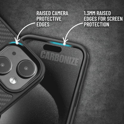 Carbonize 3K Twill Carbon Fiber Case - For iPhone 17 Pro Max / 17 Pro / iPhone Air / 16 Pro Max / 16 Pro / 16 / 15 Pro Max / 15 Pro / 15 / 14 Pro Max / 14 Pro / 14 / 13 Pro Max / 13 Pro / 13 / 12 Pro