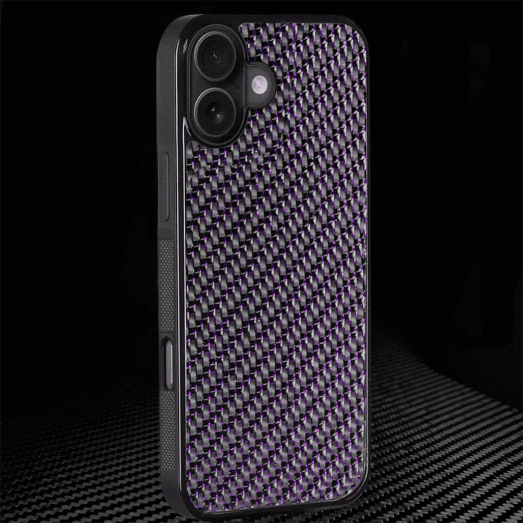 Carbonize 3K Twill Purple Carbon Fiber Case – MagSafe Compatible - For iPhone 16 Pro Max / 16 Pro / 16 / 15 Pro Max / 15 Pro