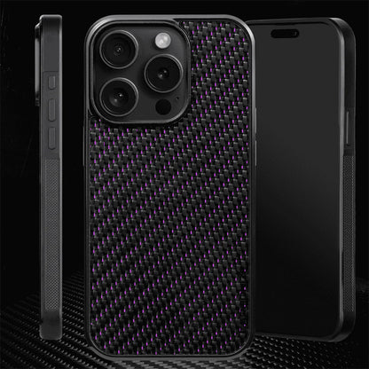 Carbonize 3K Twill Purple Carbon Fiber Case – MagSafe Compatible - For iPhone 16 Pro Max / 16 Pro / 16 / 15 Pro Max / 15 Pro