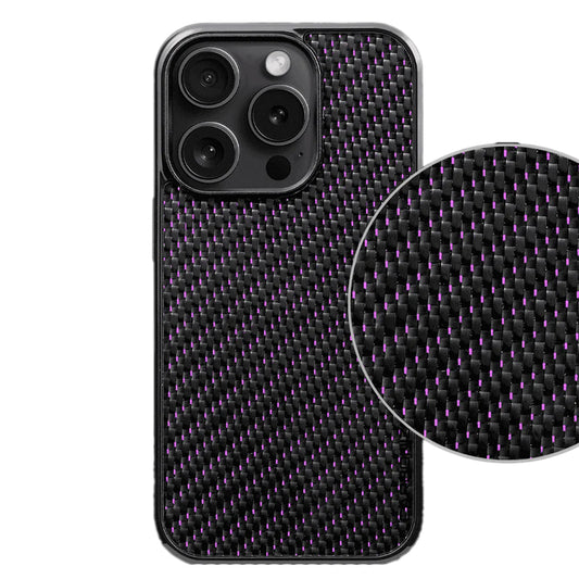 Carbonize 3K Twill Purple Carbon Fiber Case – MagSafe Compatible - For iPhone 16 Pro Max / 16 Pro / 16 / 15 Pro Max / 15 Pro