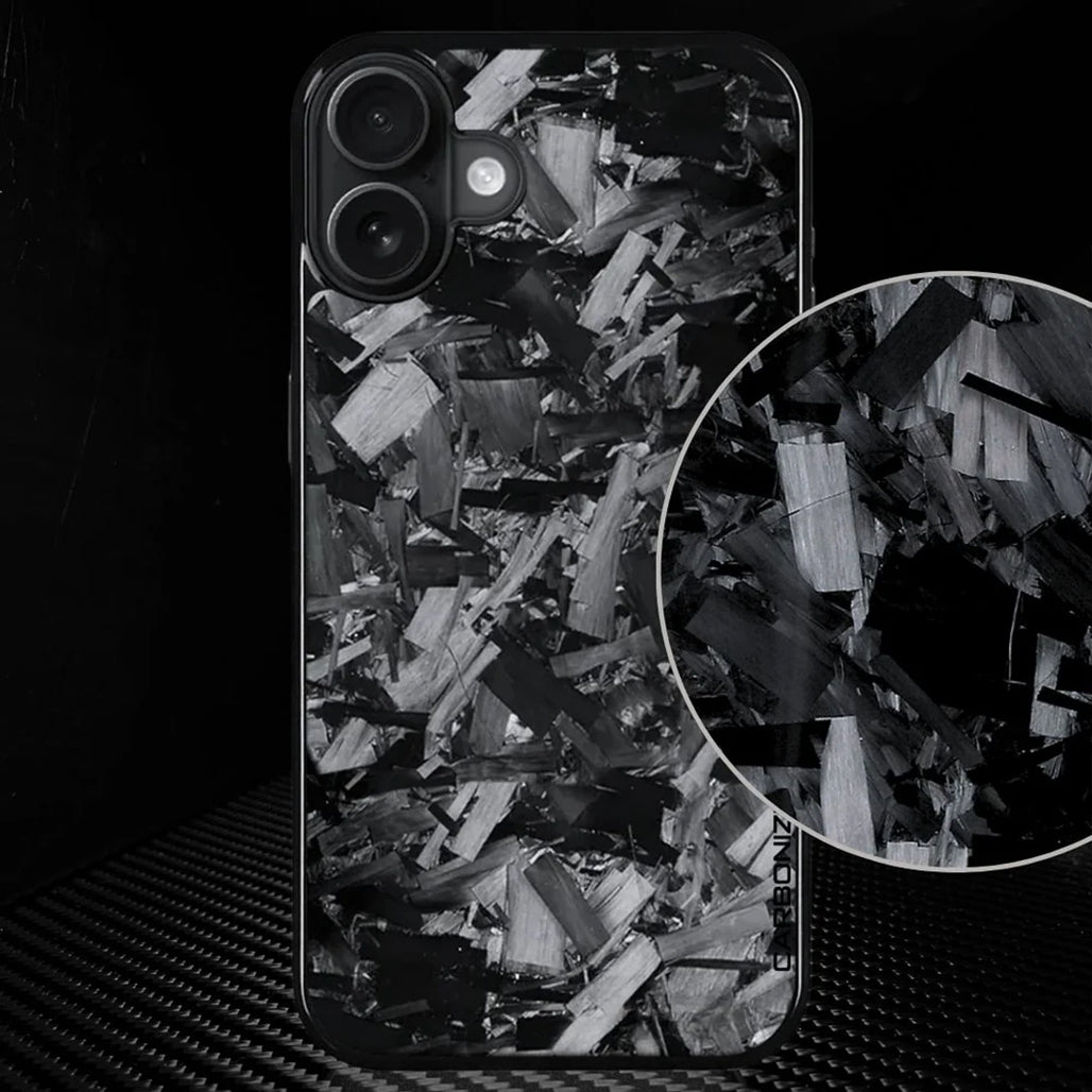 Carbonize Big Flake Forged Carbon Fiber Cover Series – For iPhone 17 Pro Max / 17 Pro / iPhone Air / 16 Pro Max / 16 Pro / 16 / 15 Pro Max