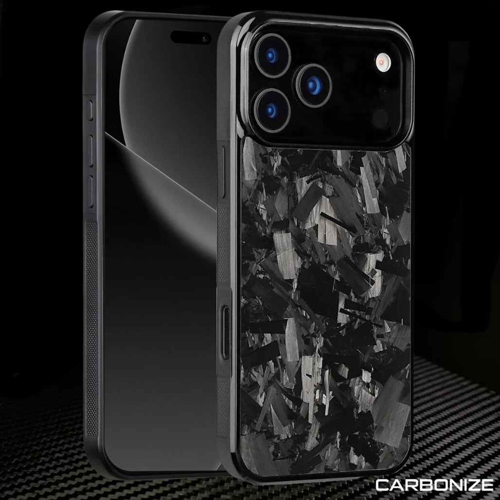 Carbonize Big Flake Forged Carbon Fiber Cover Series – For iPhone 17 Pro Max / 17 Pro / iPhone Air / 16 Pro Max / 16 Pro / 16 / 15 Pro Max