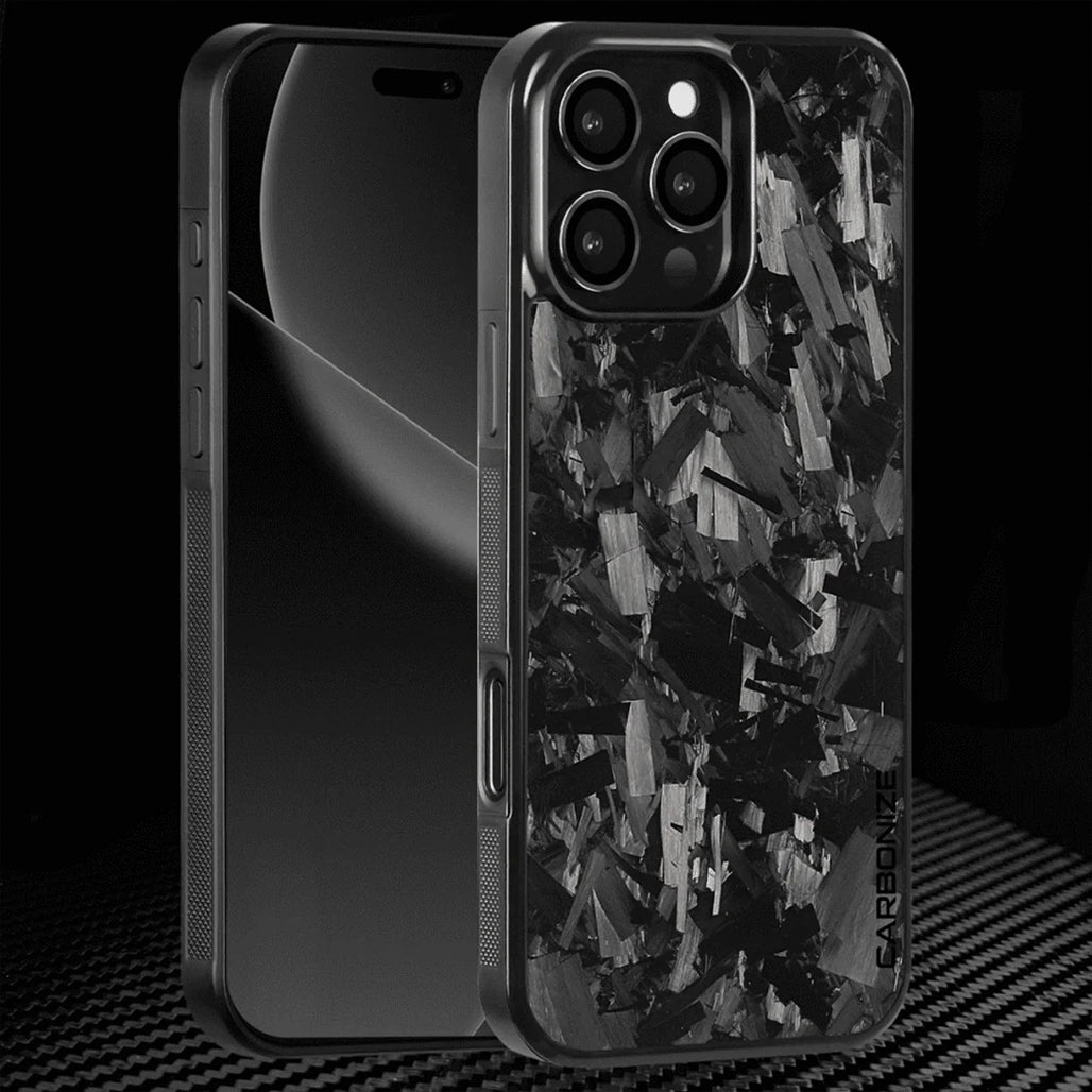 Carbonize Big Flake Forged Carbon Fiber Cover Series – For iPhone 17 Pro Max / 17 Pro / iPhone Air / 16 Pro Max / 16 Pro / 16 / 15 Pro Max