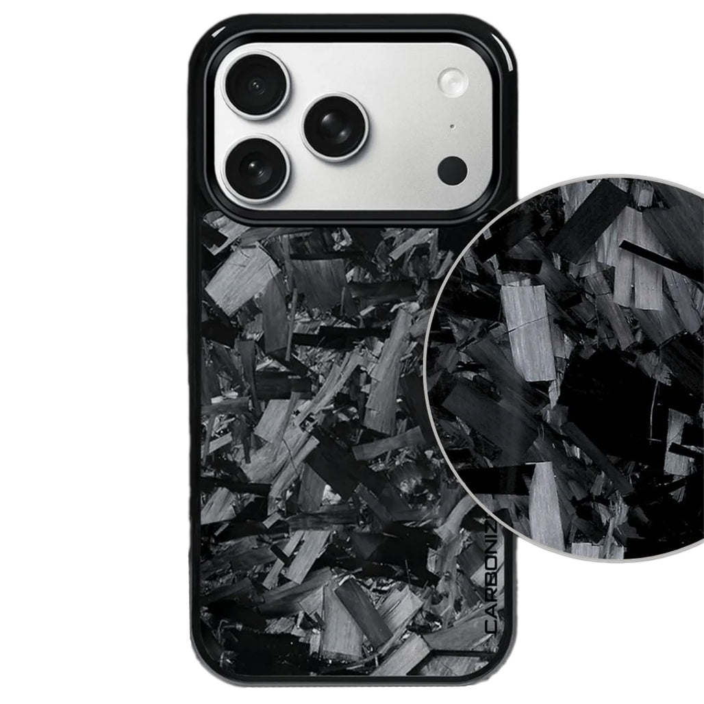Carbonize Big Flake Forged Carbon Fiber Cover Series – For iPhone 17 Pro Max / 17 Pro / iPhone Air / 16 Pro Max / 16 Pro / 16 / 15 Pro Max