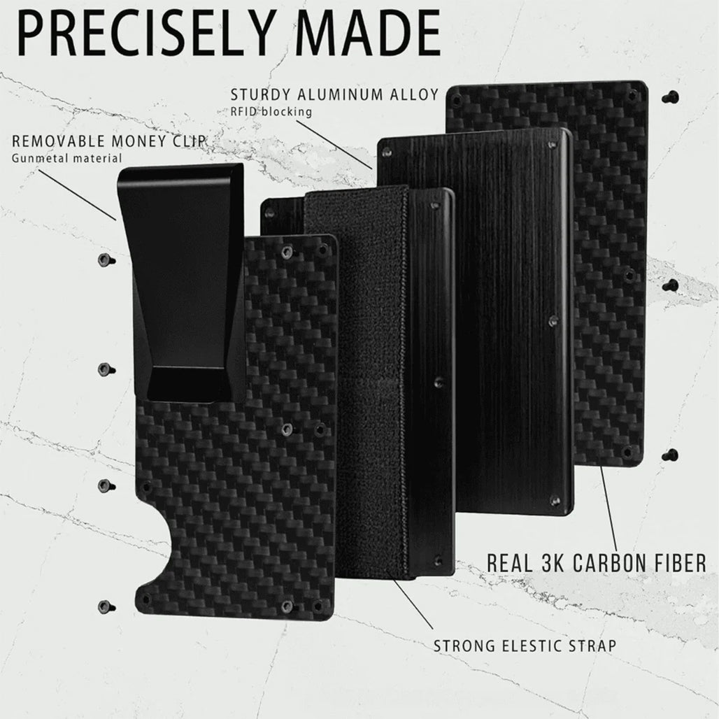Carbonize 3K Twill Carbon Fiber Wallet – Slim, RFID-Protected, With Card & Bill Capacity