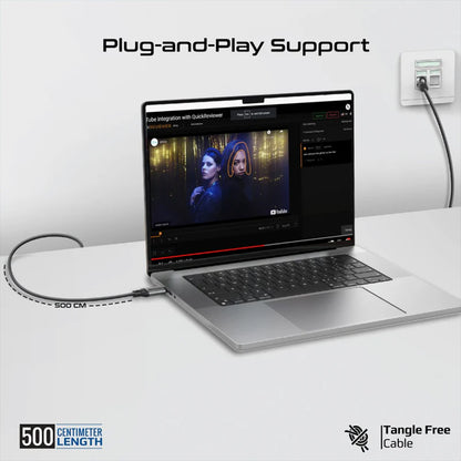 Promate CLink-RJ45 - High-Speed USB-C to Gigabit Ethernet Cable