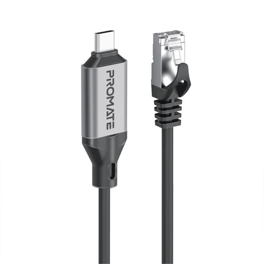 Promate CLink-RJ45 - High-Speed USB-C to Gigabit Ethernet Cable