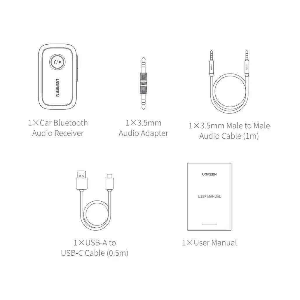UGreen CM596 Car Bluetooth Audio Receiver - Pixel Zones