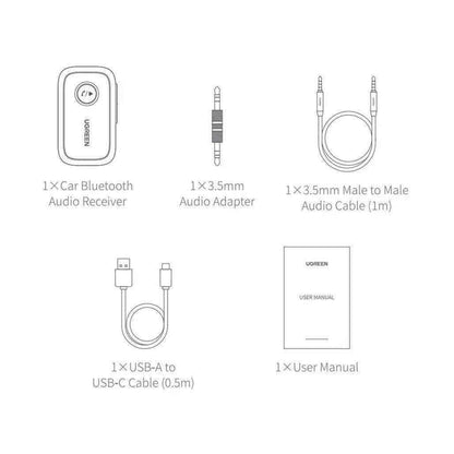 UGreen CM596 Car Bluetooth Audio Receiver - Pixel Zones