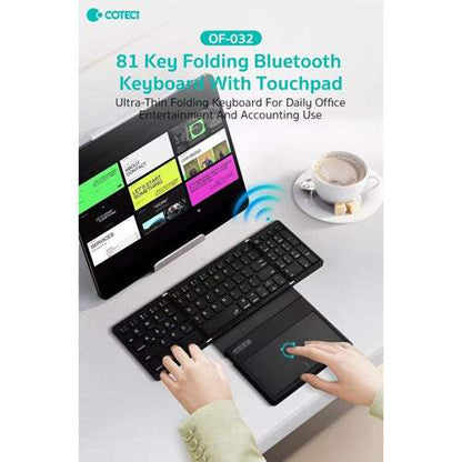 COTECi Folding Bluetooth Keyboard with TouchPad – OF-032