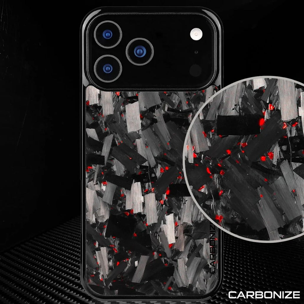 Carbonize Big Flake Forged Carbon Fiber Cover Series – For iPhone 17 Pro Max / 17 Pro / iPhone Air / 16 Pro Max / 16 Pro / 16 / 15 Pro Max