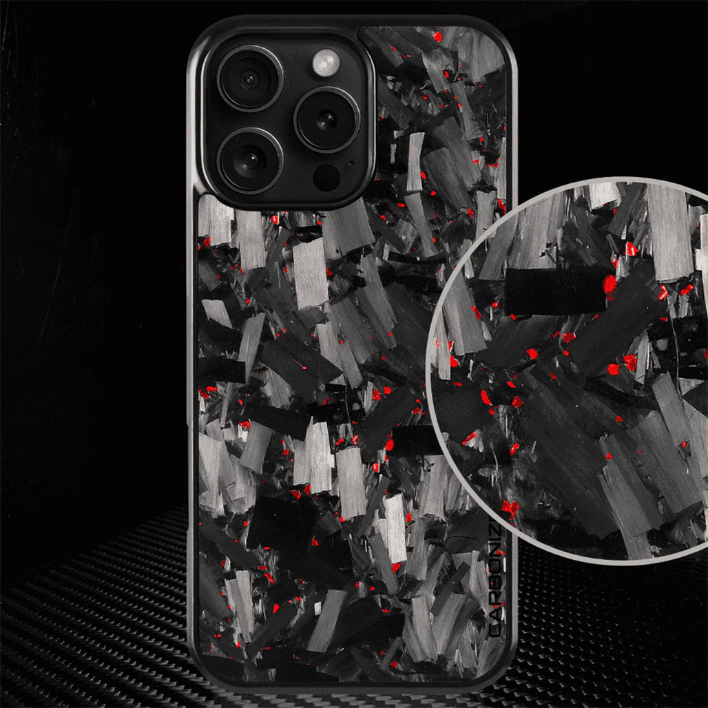 Carbonize Big Flake Forged Carbon Fiber Cover Series – For iPhone 17 Pro Max / 17 Pro / iPhone Air / 16 Pro Max / 16 Pro / 16 / 15 Pro Max